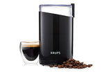 KRUPS - Molinillo eléctrico para especias y café con cuchillas de acero inoxidable, color negro, Amoladora de cuchillas, Negro, 3 oz/88.72 ml, 1