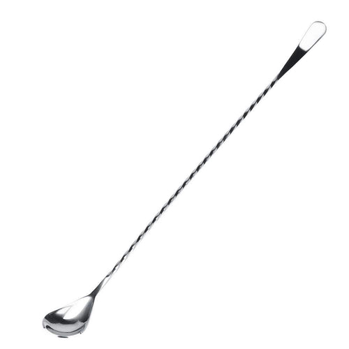 TOPINCN Cuchara de café Barra de cóctel de agitación Acero Inoxidable con Tenedor Café expreso té Mezcla Bebida Mezclador Puddler