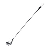 TOPINCN Cuchara de café Barra de cóctel de agitación Acero Inoxidable con Tenedor Café expreso té Mezcla Bebida Mezclador Puddler