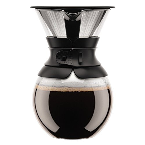 Bodum POUR OVER Independiente Manual 1L Negro - Cafetera (Independiente, 1 L, De café molido, Negro)