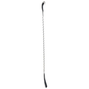 TOPINCN Cuchara de café Barra de cóctel de agitación Acero Inoxidable con Tenedor Café expreso té Mezcla Bebida Mezclador Puddler