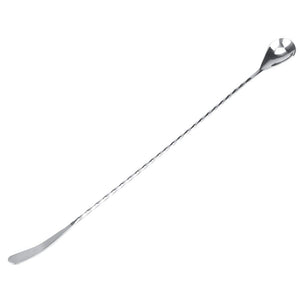 TOPINCN Cuchara de café Barra de cóctel de agitación Acero Inoxidable con Tenedor Café expreso té Mezcla Bebida Mezclador Puddler
