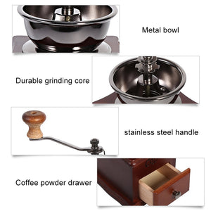 Molinillo Manual de Café,Mini Molino de Café Compacto del Café Molino Retro del Café de Deign para Haba del Espresso con Cajón