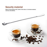 TOPINCN Cuchara de café Barra de cóctel de agitación Acero Inoxidable con Tenedor Café expreso té Mezcla Bebida Mezclador Puddler