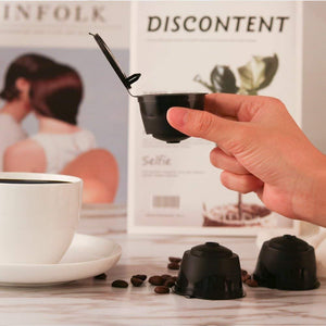 CoWalkers 3 Pack Cápsula de café recargable Dolce Gusto Reutilizable Dolce Gusto Filtro de café compatible con Nescafe Dolce Gusto, con cuchara de café, Cepillo
