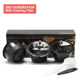 CoWalkers 3 Pack Cápsula de café recargable Dolce Gusto Reutilizable Dolce Gusto Filtro de café compatible con Nescafe Dolce Gusto, con cuchara de café, Cepillo