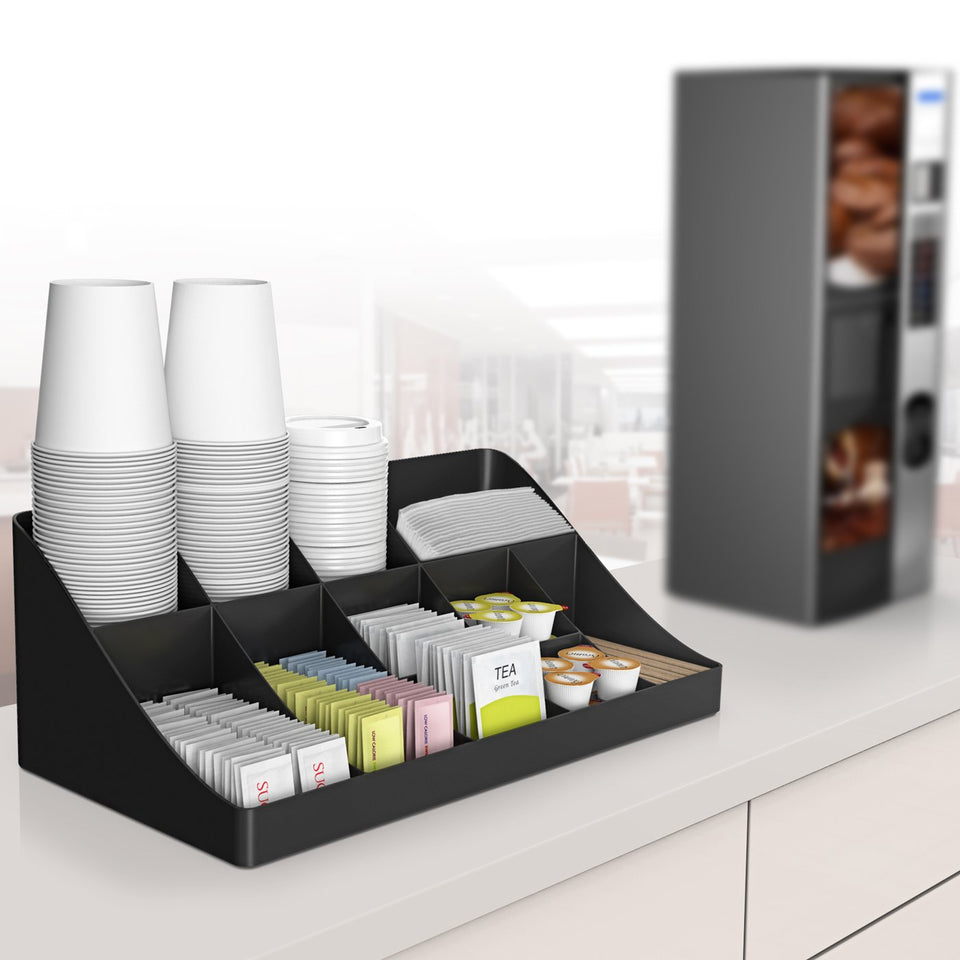 Mind Reader 11 - Organizador de condimentos, 11 Compartimentos, Negro, A, 1