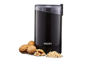 KRUPS - Molinillo eléctrico para especias y café con cuchillas de acero inoxidable, color negro, Amoladora de cuchillas, Negro, 3 oz/88.72 ml, 1