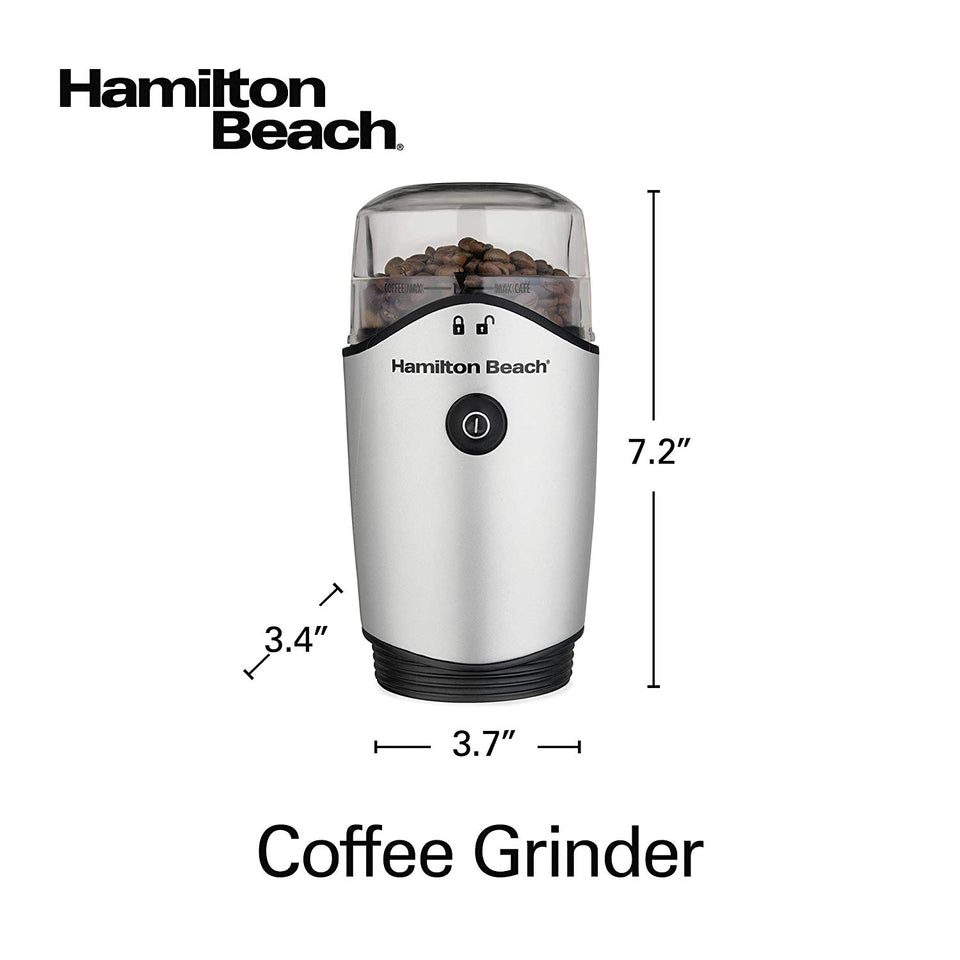 Hamilton Beach 80350R Molino para Café, Color Plata