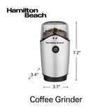 Hamilton Beach 80350R Molino para Café, Color Plata
