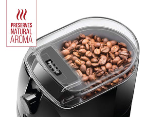 Chefman molinillo de café potente 250 vatios molinillo eléctrico recién molido 2.5 oz frijoles, fácil operación con un solo toque, extraíble y apto para lavaplatos, taza y cuchilla de molienda de acero inoxidable, Electric Burr Grinder, ,, 1