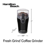 Hamilton Beach 80335R Fresh-Grind - Molinillo de café, color negro