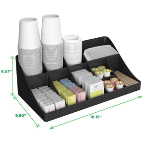 Mind Reader 11 - Organizador de condimentos, 11 Compartimentos, Negro, A, 1