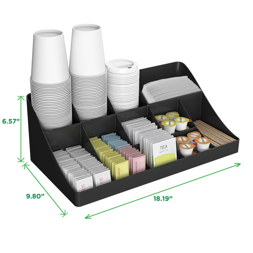 Mind Reader 11 - Organizador de condimentos, 11 Compartimentos, Negro, A, 1