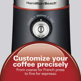 Hamilton Beach 80393 Custom Grind Molino de café